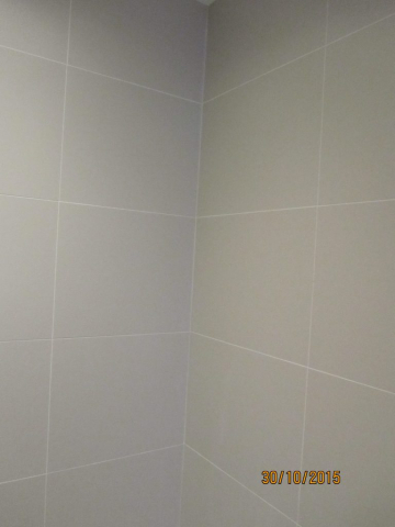 tiled bathroom wall