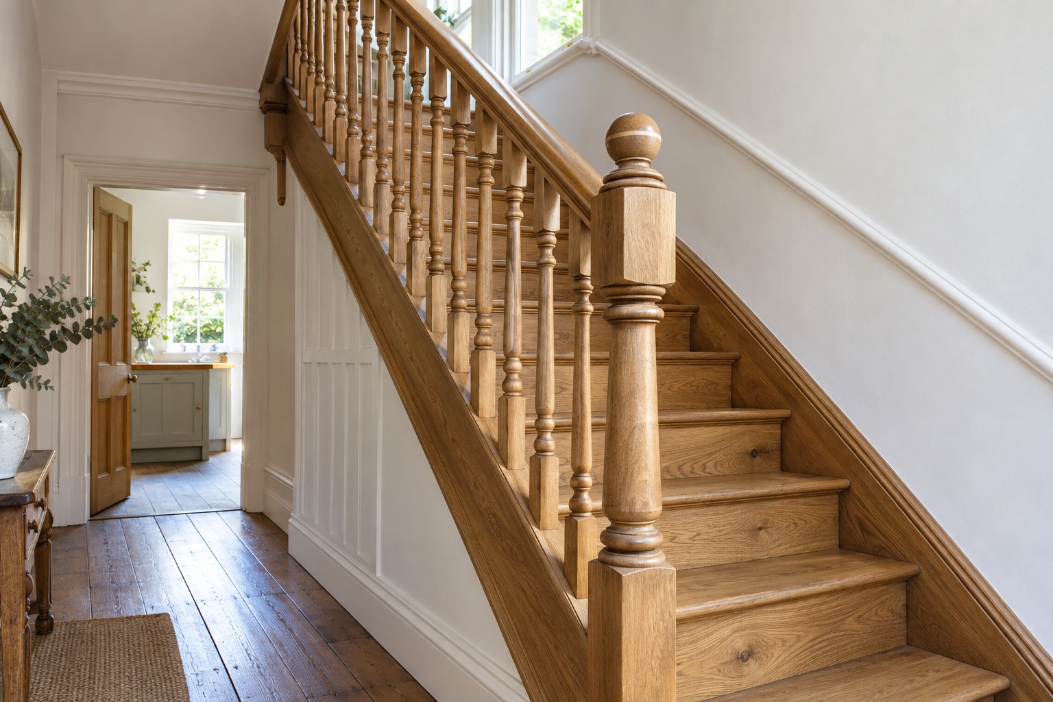 Traditional oak staircase
